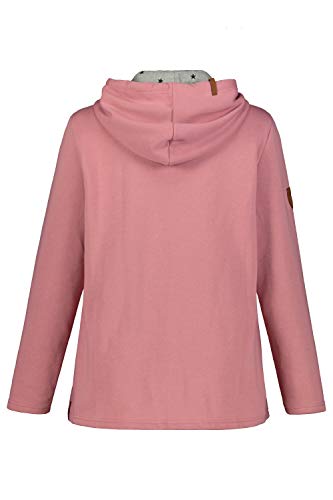 Ulla Popken Sweatshirtjacke mit Diamond Stitching Detail Sudadera, Naranja, 54 Grande para Mujer