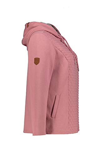 Ulla Popken Sweatshirtjacke mit Diamond Stitching Detail Sudadera, Naranja, 54 Grande para Mujer