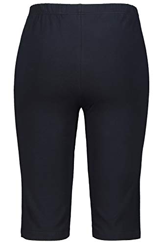 Ulla Popken Tallas grandes para mujer, tallas grandes hasta la 68, leggings, pantalones capri, monocolor, fáciles de cuidar y cómodos, longitud 3/4, azul marino 70+ 567565 71-70+