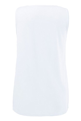 Ulla Popken Top RH, Camiseta sin Mangas para Mujer, Blanco (weiss 20), 52