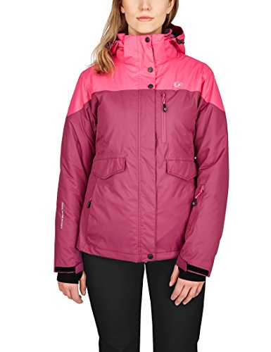 Ultrasport Advanced Chaqueta 3 en 1, Todo Tipo de Clima All Season para Actividades al Aire Libre, esquí/Snowboard, Ocio, Impermeable al Agua y al Viento, Transpirable, Mujer, Baya/Rosado, L