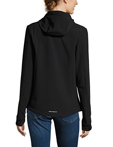 Ultrasport Advanced Chaqueta softshell para mujer Tina, chaqueta funcional moderna, chaqueta outdoor, Negro/Rojo, XL