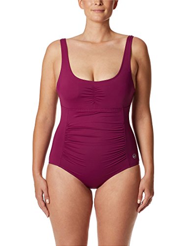 Ultrasport Basic Tessa Traje de baño, Mujer, Magenta, 4XL