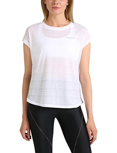 Ultrasport Endurance Skegness Camiseta de Manga Corta, Mujer, Blanco, 40