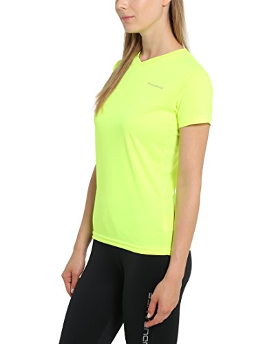 Ultrasport Endurance Vista Performance, Camiseta de manga corta para mujer, Amarillo, 42 EU