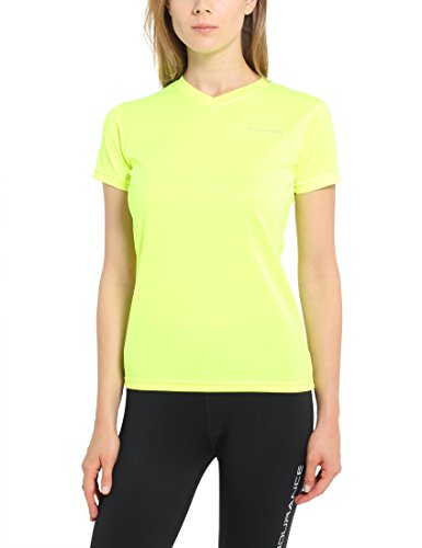 Ultrasport Endurance Vista Performance, Camiseta de manga corta para mujer, Amarillo, 42 EU