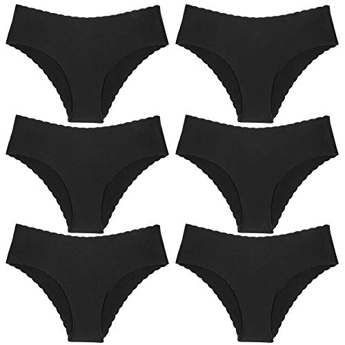 UMIPUBO Braguita para Mujer sin Costuras Señoras Algodó Ropa Interior Ultra Delgadas Low Rise Invisibles Calzoncillos de Bikini Bragas Pantalones Pack de 6