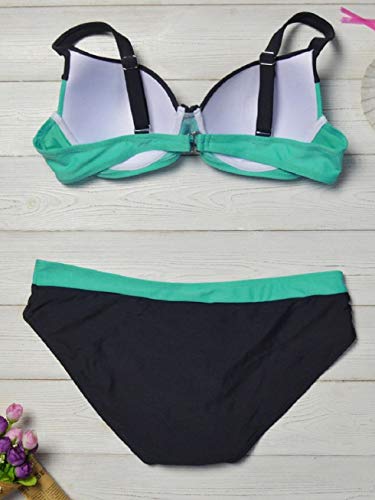UMIPUBO Conjuntos de Bikinis para Mujer Push up Dos Piezas Acolchado Lunares/Rayas/Estampado de Cristales Ropa de Playa Color Degradado Traje de baño Tallas Grandes Traje de baño