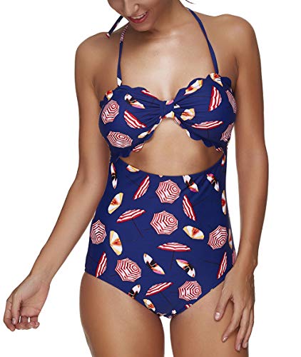 Una Pieza Que Adelgaza El Bañador De La Torcedura De Las Mujeres del Nudo Acolchado Empuja hacia Arriba del Bikini De Monokini Triángulo Briefs para Surf