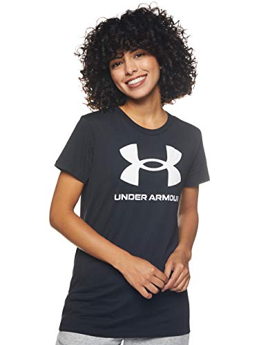 Under Armour Camiseta de Mujer Live Sportstyle Graphic T-Shirt Mujer, Mujer, Camiseta Mujer, 1356305, Negro, M