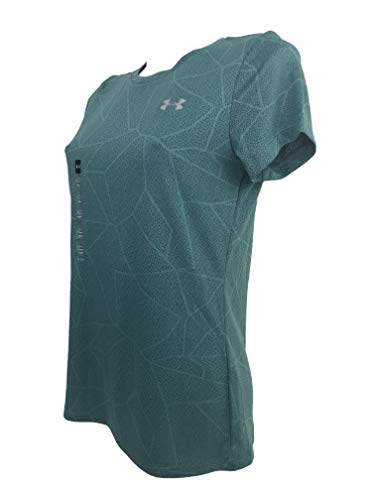 Under Armour - Camiseta HeatGear de manga corta para mujer, color verde, talla pequeña