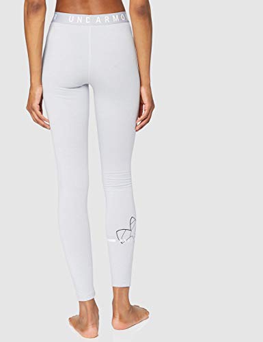 Under Armour Favorite Big Logo Leggings, Mujer, Gris (Mod Gray Medium Heather/Mod Gray/Onyx White 011), XS