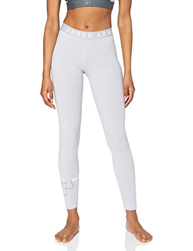 Under Armour Favorite Big Logo Leggings, Mujer, Gris (Mod Gray Medium Heather/Mod Gray/Onyx White 011), XS