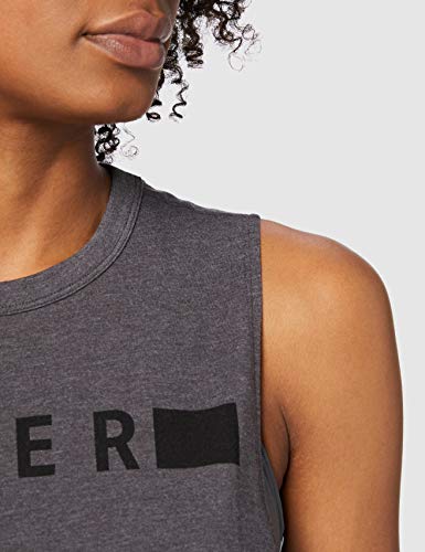 Under Armour Graphic Muscle Tank Linear Wordmark Camiseta sin Mangas, Mujer, Gris (019), L
