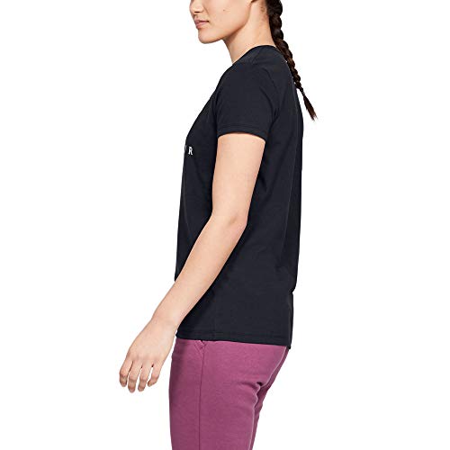 Under Armour Graphic Sportstyle Classic Crew Camisa Manga Corta, Mujer, Negro, SM