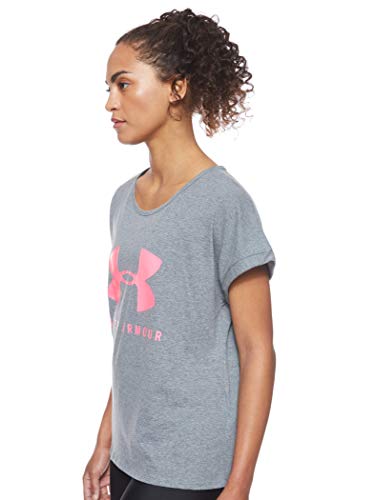 Under Armour Graphic Sportstyle Fashion SSC Camisa Manga Corta, Mujer, Gris, MD