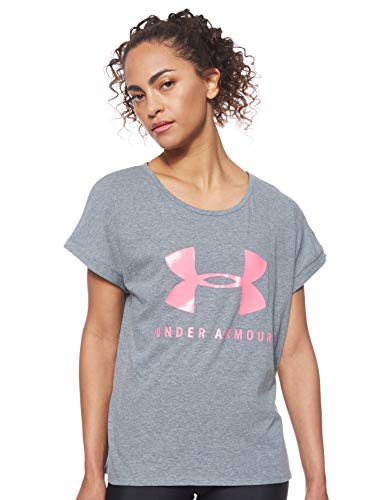 Under Armour Graphic Sportstyle Fashion SSC Camisa Manga Corta, Mujer, Gris, MD