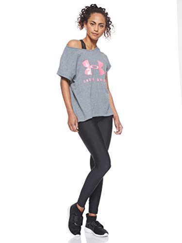 Under Armour Graphic Sportstyle Fashion SSC Camisa Manga Corta, Mujer, Gris, MD