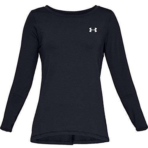 Under Armour Heatgear Armour Camisa de manga larga, Mujer, Negro, SM
