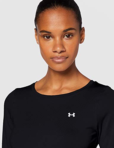 Under Armour Heatgear Armour Camisa de manga larga, Mujer, Negro, SM