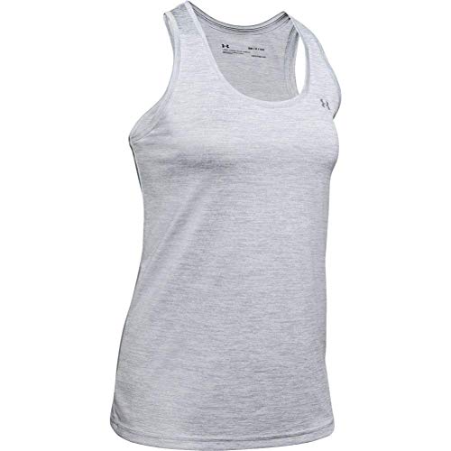 Under Armour Tech Tank - Twist, Camiseta de Tirantes, Camiseta Deportiva Mujer, Gris (Mod Gray/Metallic Silver(012)) XS