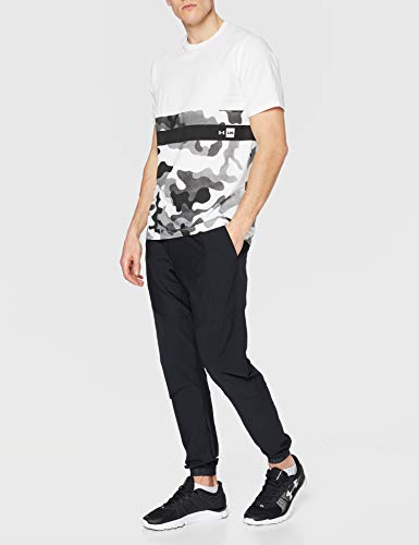 Under Armour UA Camo Border SS T Camiseta de Manga Corta, Hombre, Blanco (100), M