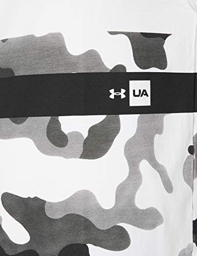 Under Armour UA Camo Border SS T Camiseta de Manga Corta, Hombre, Blanco (100), M