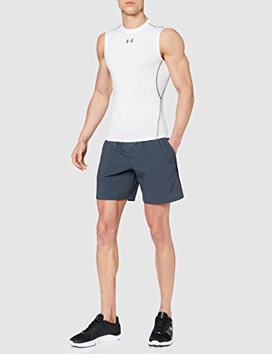 Under Armour UA HeatGear ARMOUR Sleeveless, Camiseta Sin Mangas Hombre, Blanco (White/Graphite 100), XL