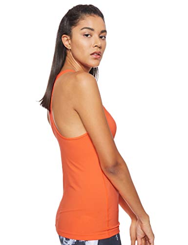 Under Armour UA Heatgear Racer, Camiseta sin Mangas Mujer, Naranja (Peach Plasma/Metallic Silver (836)), S