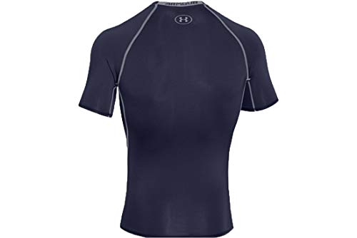 Under Armour UA Heatgear Short Sleeve Camiseta, Hombre, NavyAzul (Midnight Navy/Steel (410), L