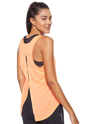 Under Armour Whisperlight Tie Back Tank Tanque, Mujer, Naranja, XS