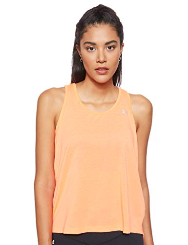 Under Armour Whisperlight Tie Back Tank Tanque, Mujer, Naranja, XS
