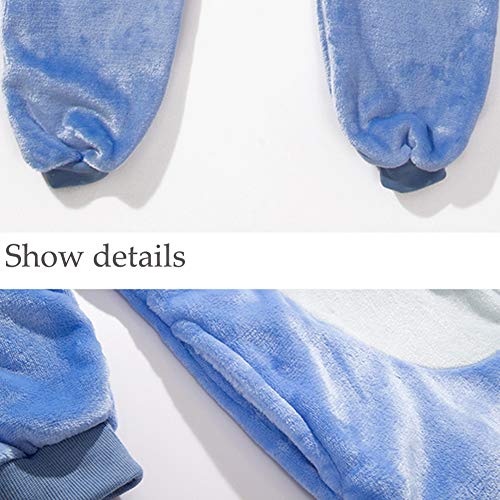 Unisex Cálido Pijamas para Adultos Cosplay Animales de Vestuario Ropa de Dormir (XL-para Altura:175-183cm, Blue Stich)