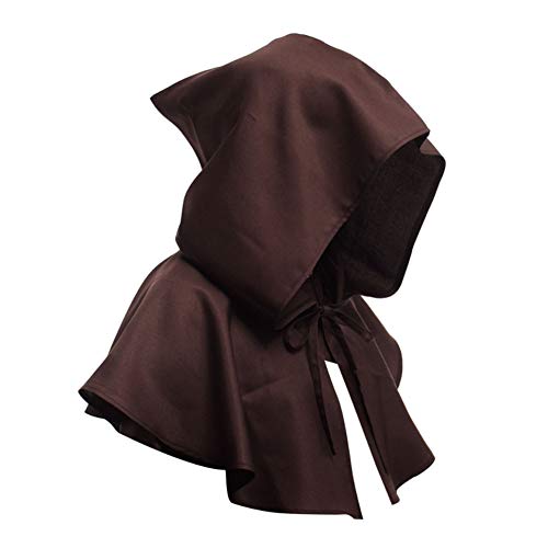 Unisex de la Vendimia de la Capucha del Traje de Halloween Ventas de Halloween Cosplay Cabo Encapuchado de Accesorios Medieval Retro Capota del Partido 1pc Brown