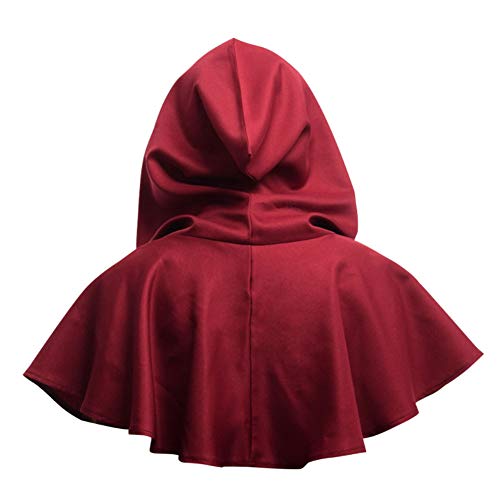 Unisex de la Vendimia de la Capucha del Traje de Halloween Ventas de Halloween Cosplay Cabo Encapuchado de Accesorios Medieval Retro Capota del Partido 1pc Vino Tinto