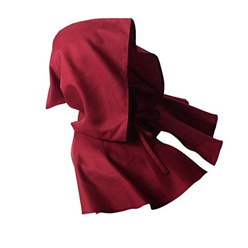 Unisex de la Vendimia de la Capucha del Traje de Halloween Ventas de Halloween Cosplay Cabo Encapuchado de Accesorios Medieval Retro Capota del Partido 1pc Vino Tinto