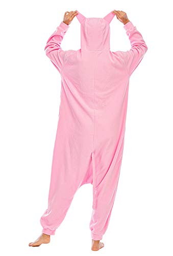Unisexo Adulto Animal Pijama Cosplay Disfraz con Capucha Onesies Kigurumi Pyjama Homewear Mamelucos Ropa De Dormir para Carnaval Halloween,LTY53,Cerdo,XL