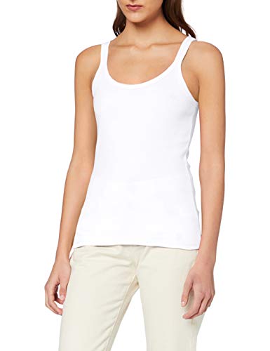 United Colors of Benetton Canotta Camiseta de Tirantes, Blanco (Bianco 101), X-Large para Mujer