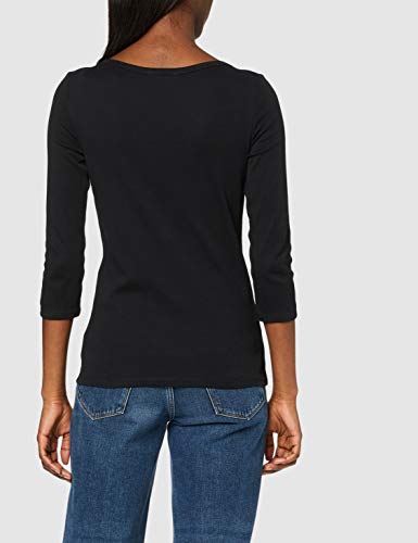 United Colors of Benetton Maglia M/l Camiseta de Tirantes, Negro (Nero 100), X-Small para Mujer