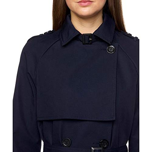 United Colors of Benetton Spolverino Abrigo Impermeable, Azul (BLU 016), 46 (Talla del Fabricante: 50) para Mujer