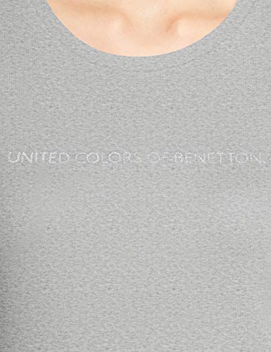United Colors of Benetton T-Shirt Camiseta de Tirantes, Gris (Grigio Melange 501), Small para Mujer