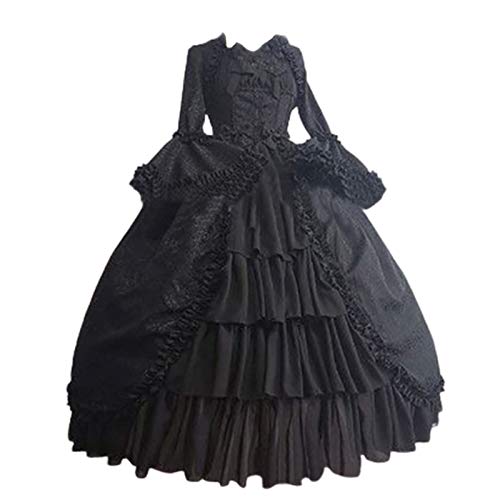 Updayday Vestido de Baile rococó para Mujer, Vestido de Cosplay gótico Medieval, Vestidos Largos, Disfraz de Cosplay Retro para Fiesta de Carnaval de Halloween