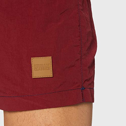 Urban Classics Block Swim Shorts Bañador, Multicolor (Nvy/Burgundy), Medium para Hombre