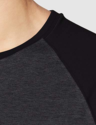 Urban Classics Contrast 3/4 Sleeve Raglan tee Camiseta, Mehrfarbig (Cha/Blk 00314), L para Hombre