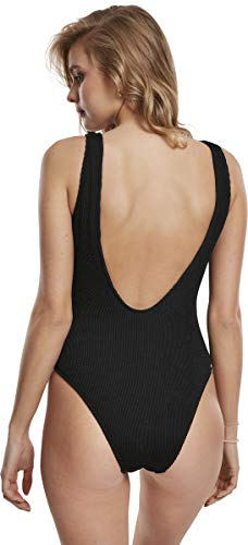 Urban Classics Crinkle High Leg Bañador, Negro (Black), L para Mujer