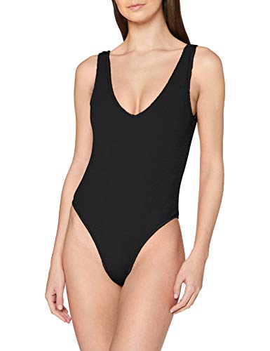 Urban Classics Crinkle High Leg Bañador, Negro (Black), L para Mujer