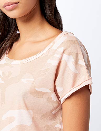 Urban Classics Ladies Back Shaped tee Camiseta, Multicolor (Rose Camo 01218), XL para Mujer
