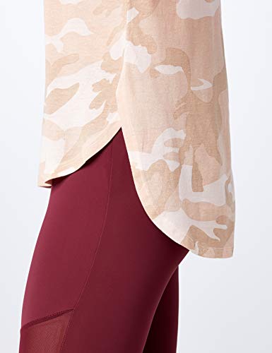 Urban Classics Ladies Back Shaped tee Camiseta, Multicolor (Rose Camo 01218), XL para Mujer