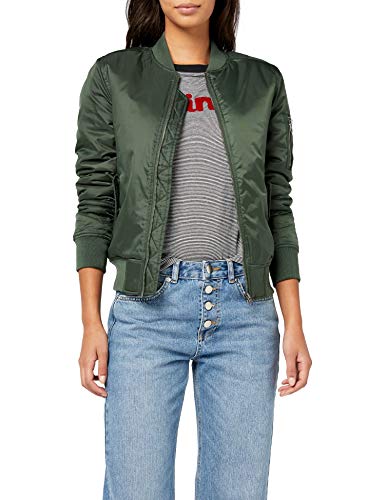 Urban Classics Ladies Basic Bomber Jacket Chaqueta, Verde - Verde (Oliva 176), 38 (tamaño del Fabricante: M) para Mujer