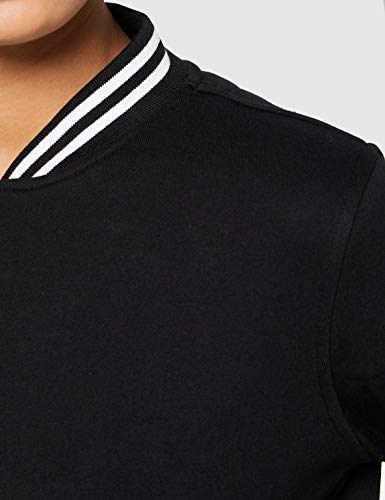 Urban Classics Ladies College Sweat Jacket chaqueta de chándal, Negro (blk/blk), L para Mujer